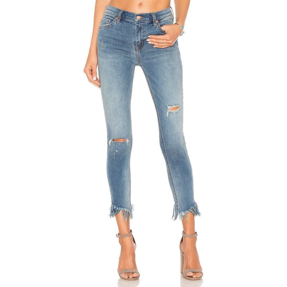 NWOT Free People Great Heights Frayed Skinny Jeans Women’s Size 26